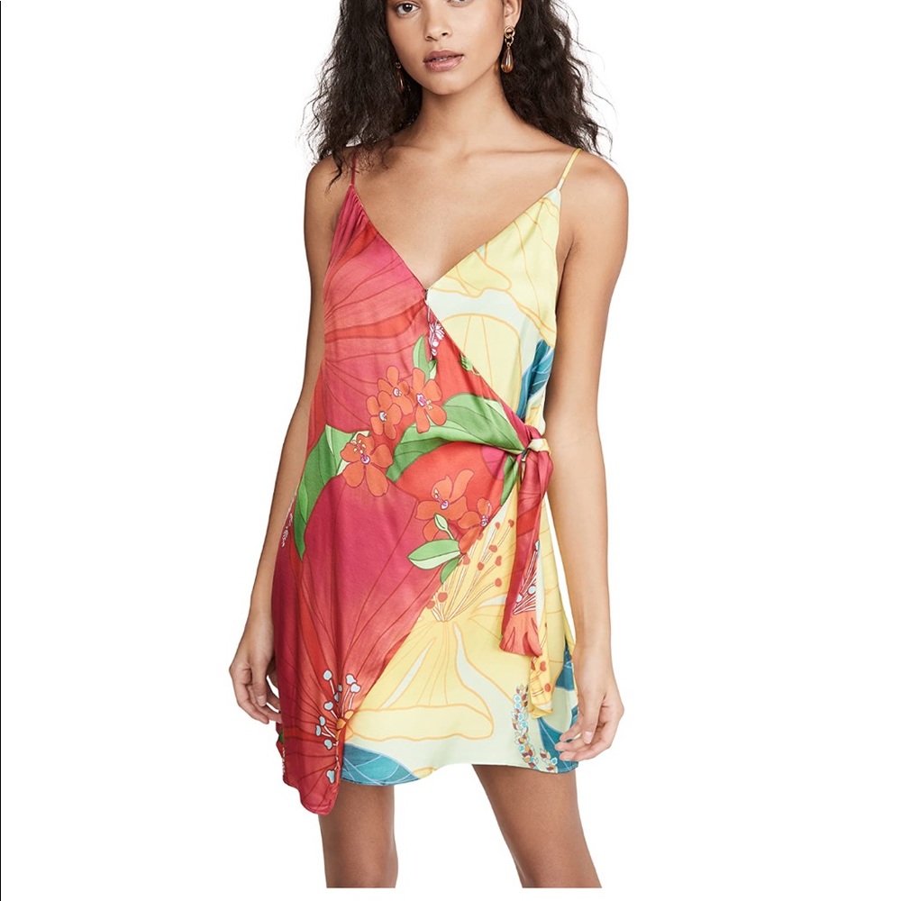 Mixed Pietra Mini Wrap Dress